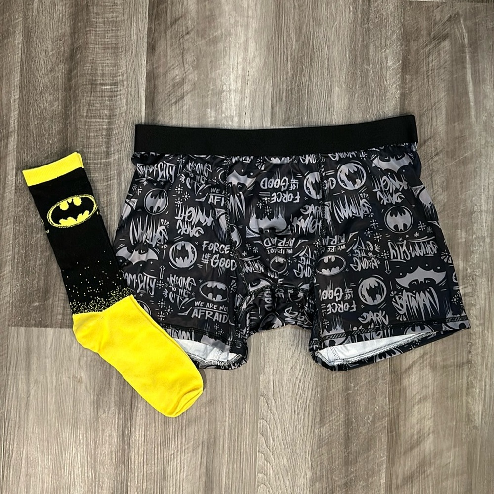 Batman Boxer Brief and Socks Combo Set - Large